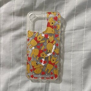 Winnie the Pooh Glitter Heart iPhone Case iPhone 14 Pro Max